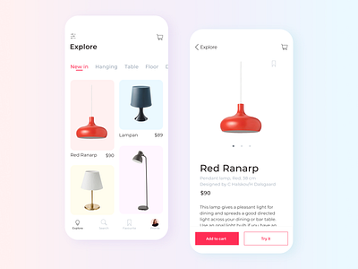 Lamp App app app design concept design ui ux