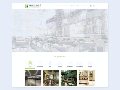 Akgün Grup Home Page design furniture responsive ui ux web