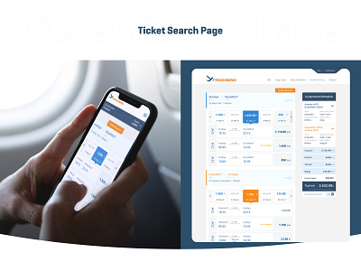 Ticket Search Page airline responsive design search page ticket ui ux web