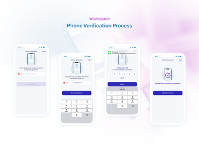 Phone Verification Process animation clean design phone phone verification ui ux verification workspace