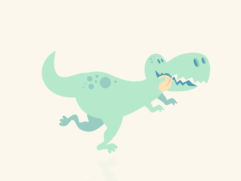 Dinosaur animation design illustration