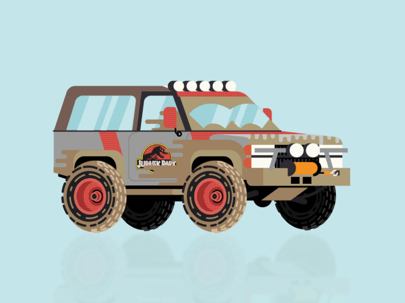 Jurassic Park animation design illustration vector