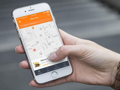 Runway app food icons ios map mobile pins restaurant ui