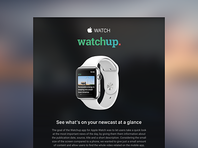 Watchup on the Apple Watch application apps interface ios iphone mobile mockup simple ui ux watch watchup