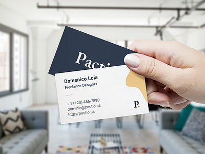 Pactio / Business Cards brand business card cards clean hand logo mockup office pactio simple ui workspace