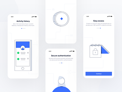 Lisk Mobile - Onboarding application apps flat icon icons interface mobile simple ui web