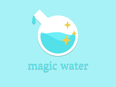 Magic Water icon illustration logo made with figma magic potion potions water