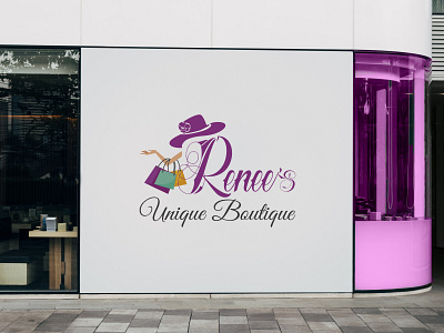 Renees Unique Boutique Logo boutique boutique logo boutiques graphic design illustrator logo logo design