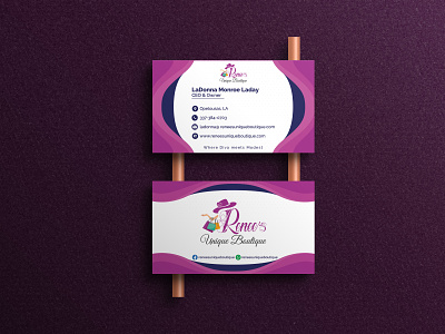 Boutique Business Card Design business card business card design business cards businesscard graphic design illustrator