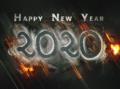 Happy New Year 2020 2020 2020 trend graphic design happy new year happy new year 2020 new year photoshop photoshop template popular design