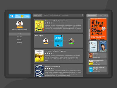 Social book management app books reading list socialmedia uidesign uiux webdesign