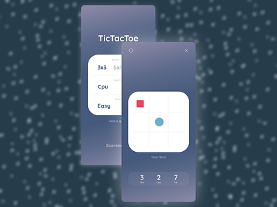 TicTacToe Mobile Game Design app design figma game mobile game ui