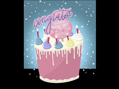 Congratulatory Cake Topper cake candles congrats congratulations design fonts lettering typography