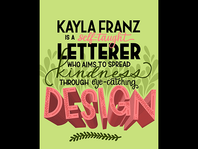 My Design design font freehand letterer lettering procreate type typography