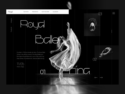 Royal Ballet ballerina ballet design royal ballet theatre ui ui design ux web web design
