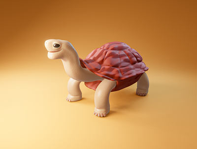 Day 8 - Old Turtle 3d 3d art blender cartoon character clean concept design different old render strange tortoise