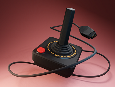 Day 18 - Atari 2600 Controller 2600hz 3d 3d art atari blender branding clean concept controller design gaming product design render