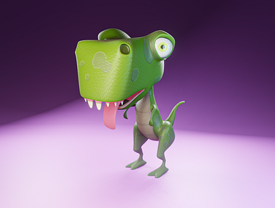 Day 22 - Dinosaur 3d 3d art blender branding cartoon character character design clean cute design dino dinosaur green render