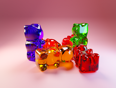Day 48 - Gummy Bears 3d 3d art blender clean concept design different gummy gummy bear render