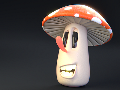 LeFunky Mushroom 3d 3d art blender cartoon character character design mushroom render