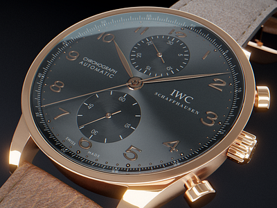 IWC Chronograph Watch 3d 3d art blender branding chronograph clean design jewellery luxury render watch watches