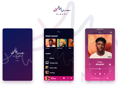 Minkul - The new music mobile app. app branding cameroon design illustration logo logotype cameroon ui user experience user interface ux