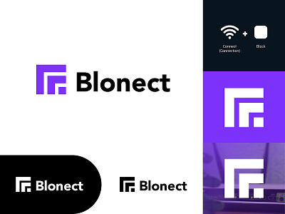 Blonect - Logo Design app brand brand design branding design flat icon logo minimal vector