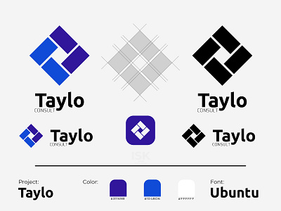 Taylo Consult - Logo Design app brand brand design branding design flat icon identity logo minimal