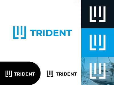 TRIDENT - Logo Design app brand brand design branding design flat icon identity logo minimal vector