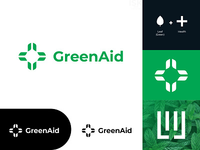 GreenAid - Logo Design app brand brand design branding design flat icon identity illustration logo minimal type vector