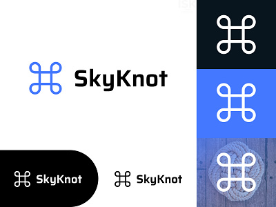 SkyKnot - Logo Design app brand brand design branding design flat icon identity logo minimal type vector