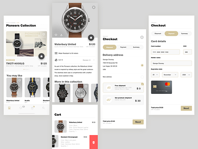 Daily UI #002 - Credit Card Checkout app dailyui ecommerce timex ui watch