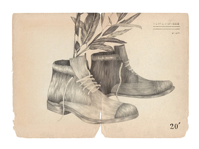 Detour boots drawing hike illustration nature organic outdoors pencil shoes sustainable