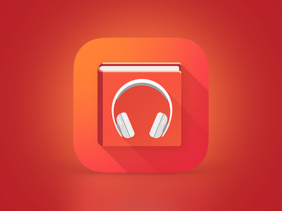 audiobook app book flat icon icon ios