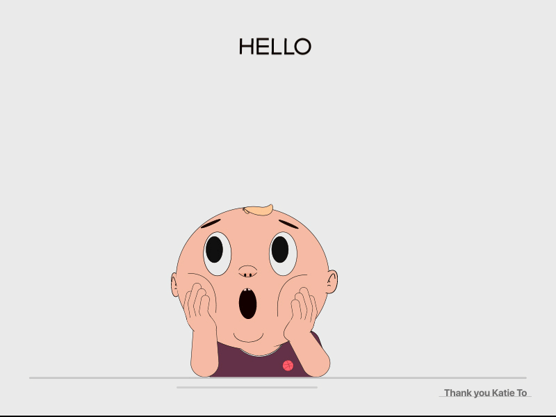 Hello dribbble! aftereffects animation character emotions hello hellodribbble illustration lettering rigging