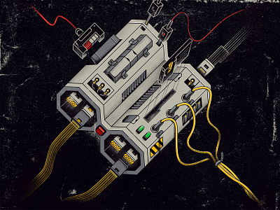 Connected affinity designer device futuristic illustration neo punk texture