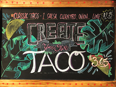 Screaming Goat Taqueria Chalkboards chalk chalkboard chalkboard illustration chalkboard lettering chalkboard menus food illustration hand lettering lettering lettering design menu design menu lettering menus tacos