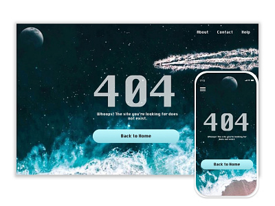 404 Page – Blog 008 404page daily ui challenge dailyui design desktop desktop design error page fantasy mobile mobile design mobile ui ocean travel ui ux webapp