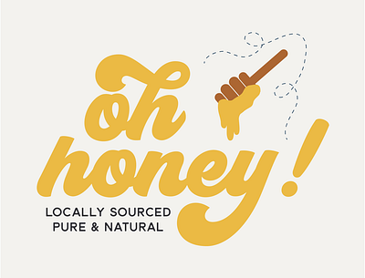 Oh Honey Brand Logo adobe illustrator branding design graphic design illustrator logo