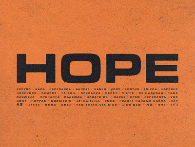 Hope design graphic design print design typetreatment typography