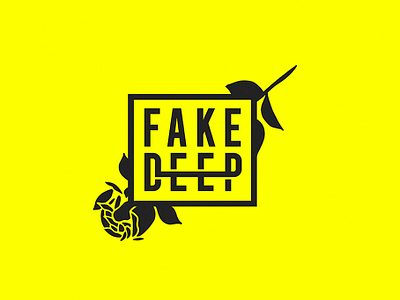 Fake Deep branding design illustration logo typetreatment