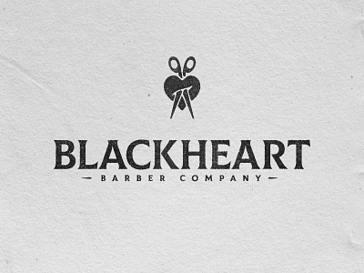 Blackheart Barber Co. branding design illustration logo print design typetreatment typography vector
