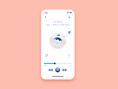 Music Player UI app apple dailyuichallenge design designs framer framerx iphone x minimalism minimalist mobile music music player simple design ui ux