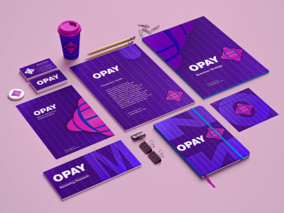 Opay Stationary adobe illustrator adobe photoshop brand identity branding creative creativity design graphic design inspiration logo