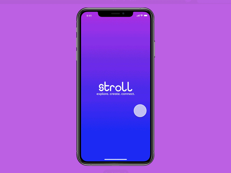 Stroll App app design logo ui ux