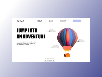 Adventure Travel Agency Landing Page app design illustration minimal ui ux web website