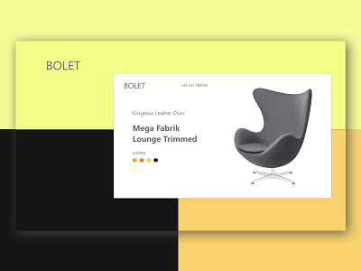 BOLET - Furniture WebSite adobexd branding design furniture ui ux web webapp design website