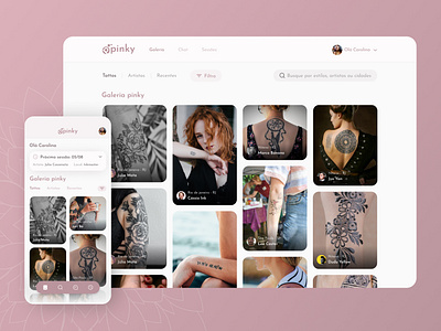 Tattoo app responsive design concept app app design mobile app design mobile design mobile ui responsive design responsive web design responsive website tattoo tattoo design ui ui ux ui design uidesign uiux user interface user interface design ux ux design web design