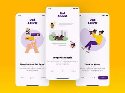 Pet App Onboarding Flow app app design design flow illustration mobile mobile app onboarding pet pet app screen steps ui ui design uidesign uiux user user interface design ux ux design