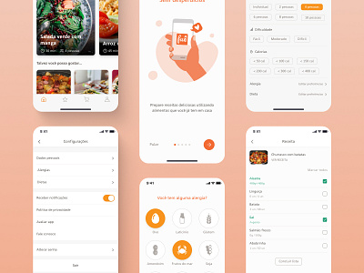 Recipe App Concept app app design chef clean ui cook cook app cuisine dish food food app minimal mobile mobile app mobile app design recipe recipe app ui ui design uidesign ux